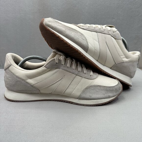 Kizik Milan Mens Size 11 (D) Shoes Bone Suede Hands Free Slip On Comfort Sneaker - Picture 5 of 8